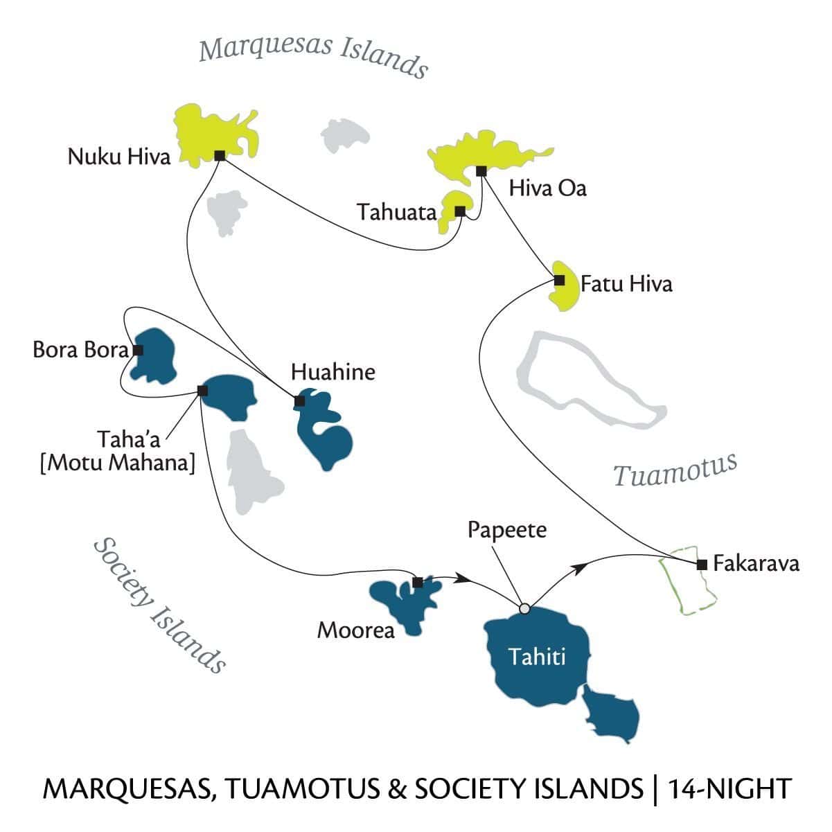 Marquesas, Tuamotus & Society Islands - 14-night
